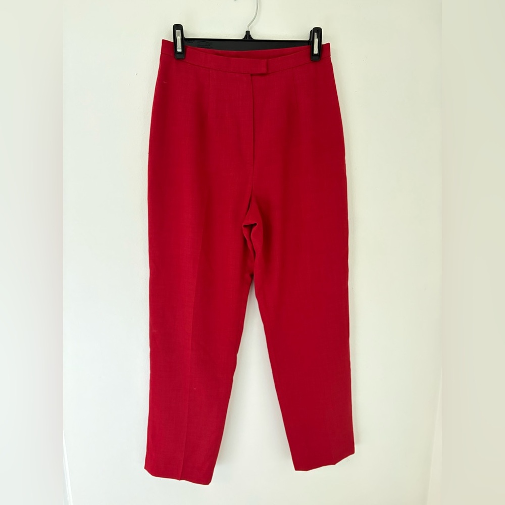 Vintage Red High-Waisted Pants